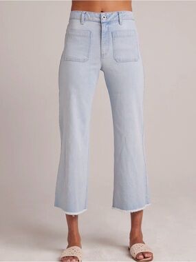 Bella Dahl Light Wash Cropped Wide-Leg Jeans